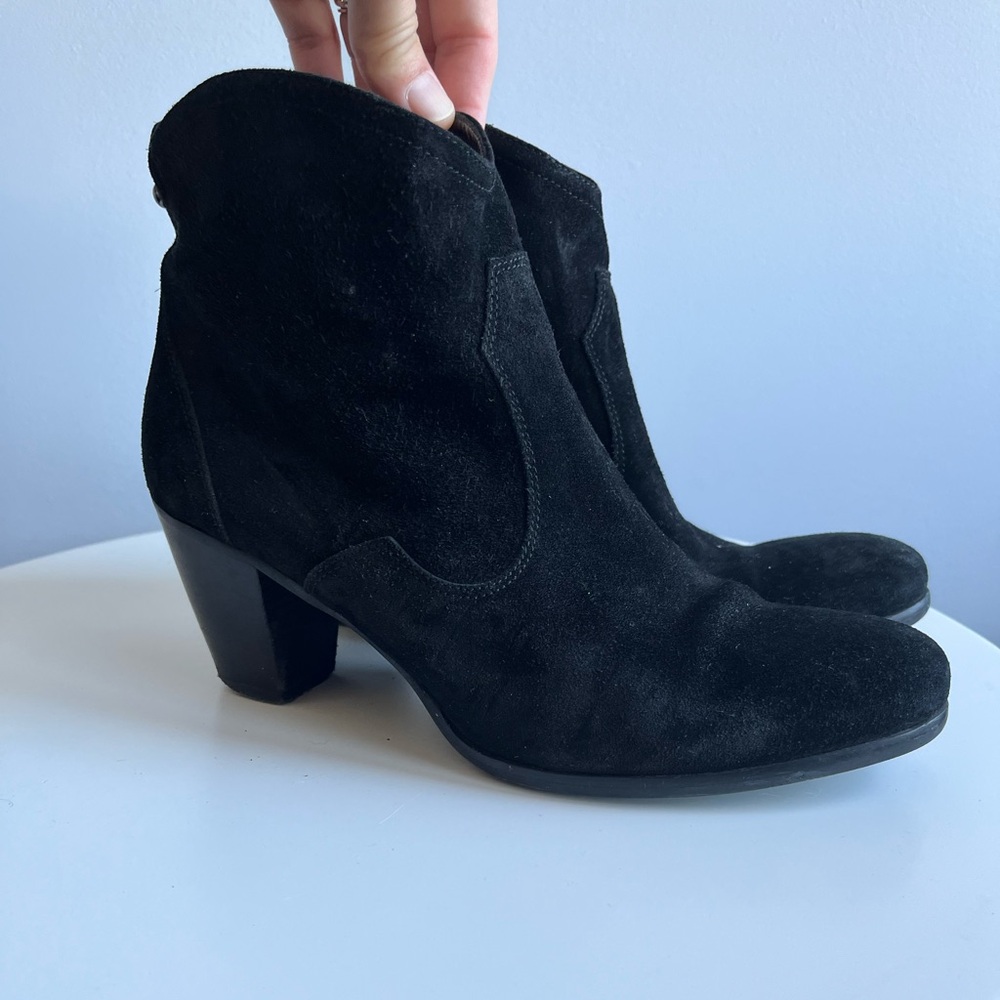 Browns Elegant Black Suede Ankle Boots